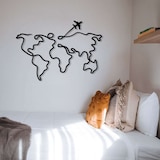 thumbnail of Décoration murale en métal Avion 60 x 42 cm Hanah Home