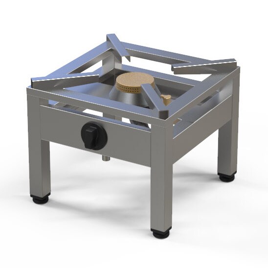 Locher Gas-Hockerkocher 7,5 kW, 400 x 400 x 350 mm