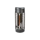 thumbnail of Aquecedor de pátio móvel, 1200 W, carbono, com proteção de inclinação, 2 níveis de calor, oscilação, esplendor, metal, preto