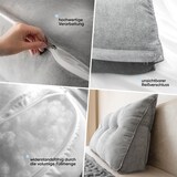 thumbnail of Björn&Schiller Rückenkissen grau 180 cm - Lesekissen für Bett und Sofa Rückenpolster für die Wand groß mit waschbarem Bezug