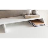 thumbnail of Schreibtisch 110x85x60 cm MDF weiß Arbeitstisch Laptoptisch Bürotisch & Ablage