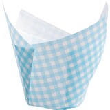 thumbnail of 1000x Muffin-Tulip-Wraps O 50 x 85 mm Vichy hellblau 160x160 mm