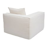 thumbnail of Sofá em L HWC-O54, sofá lounge com otomano, modular extensível direita/esquerda, tecido/têxtil 63x270x190cm ~ creme