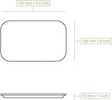 thumbnail of BIOZOYG 250 Stück Einwegteller 10 x 16 cm Pappteller, biologisch abbaubar, braun, rechteckig, recyclingfähig, robust Bioteller, Einweggeschirr