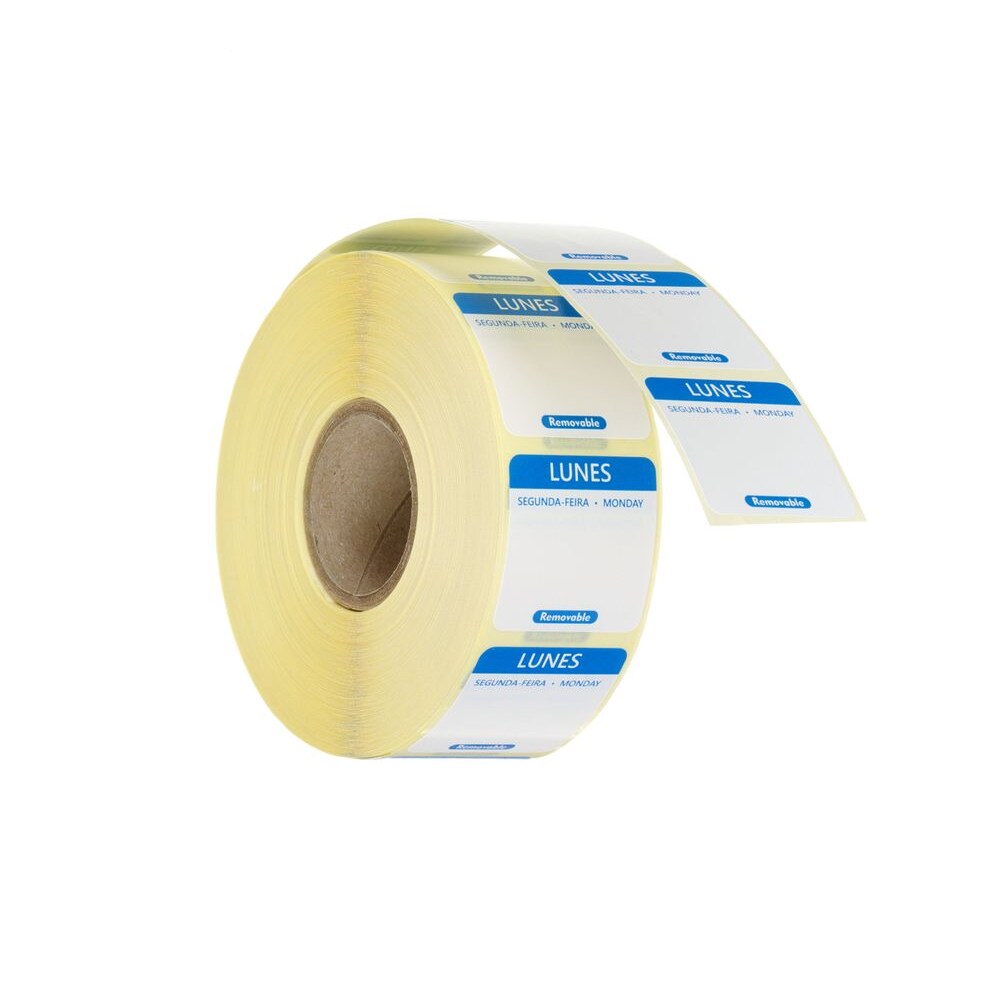 Dagelijkse beveiligingsetiketten, multifunctioneel, gemakkelijk te verwijderen , HENDI, Blauw, 1000 u., 25x25x(H)mm