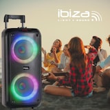 thumbnail of Enceinte Active Sono DJ IBIZA VENUS600 - LUMINEUSE KARAOKE 2 x 8"/20cm 600W, Bluetooth USB TWS, Batterie intégrée, OVNI LED