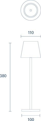 thumbnail of Nuindie LED Akku Tischleuchte Außentischleuchte IP54 weiss Sigor Tischlampe