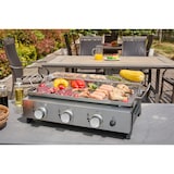 thumbnail of METRO PROFESSIONAL Barbecue a gas con 3 bruciatori e plancha Tornada, 61.5 × 32 cm, acciaio inox, argento