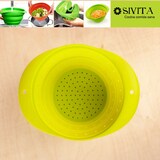 thumbnail of Colador de pasta de silicona plegable (1 pieza) Sivita, 26 cm x 20 cm x 12 cm, verde