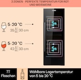 thumbnail of Klarstein Barossa 77 Duo Weinkühlschrank 2 Zonen 191 L 77 Fl. Touch LED schwarz Schwarz