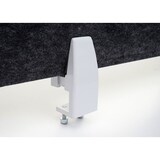 thumbnail of PROREGAL Tischtrennwand HxBxT 30x100x1cm Schallschutz Stoff/Textil mit Prägung Schwarz Büro-Sichtschutz Schreibtisch Pinnwand