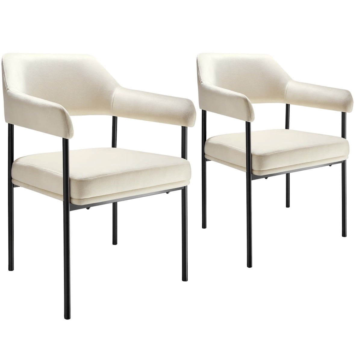 tectake Poltrona Doé, imbottita, gambe in acciaio - 405473