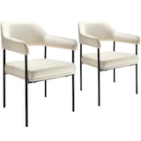 thumbnail of tectake Poltrona Doé, imbottita, gambe in acciaio - 405473