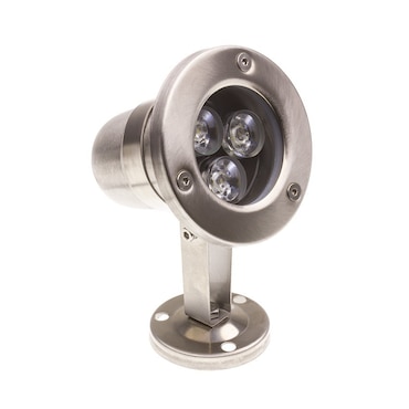 efectoLED Foco Sumergible LED 3W Superficie 12V DC Inox Blanco Cálido 3000K