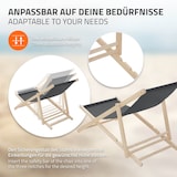 thumbnail of ECD Germany 10er Set Liegestuhl klappbar Anthrazit Holz, verstellbar 3 Positionen bis 120 kg, Sonnenliege Gartenliege Strandstuhl