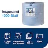 thumbnail of Tork Extra Starke Mehrzweck-Papierwischtücher Blau W1, 1 × 1.000 Blatt, 130070