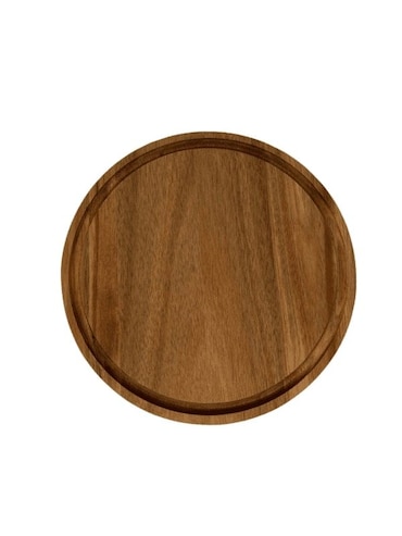 METRO Professional Tábua de servir, madeira de acácia, Ø 36 cm, redonda, castanha