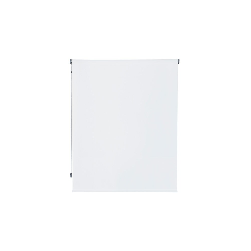 Rocada cortina enrollable 220cm largo x 200cm alto  - cortina color blanco con mecánico gris
