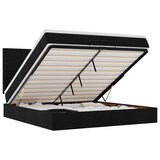 thumbnail of vidaXL Ottoman-Bett mit Matratze & LEDs Schwarz 160x200 cm Stoff