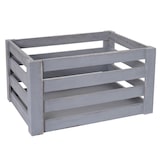 thumbnail of Set van 3 houten kratten HWC-C56, wijnkrat decoratieve opbergkrat fruitkrat, shabby look vintage ~ grijs, shabby