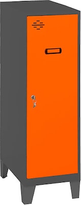 thumbnail of SimonRack Taquillas Vestuario Pequeña, 1015x300x500 mm, Amario Metálico Pequeño, Incluye Pies, Antracita/Naranja - Simonlocker