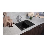 thumbnail of Evier - Résine Smc - Noir Pailleté - A Encastrer - Stradour - Cube 1c Xs - 62 X 50 Cm