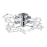 thumbnail of Helloshop26 - Plafonnier cristal suspension luminaire design LED diamètre 47,5 cm métal chrome argent  03_0005930
