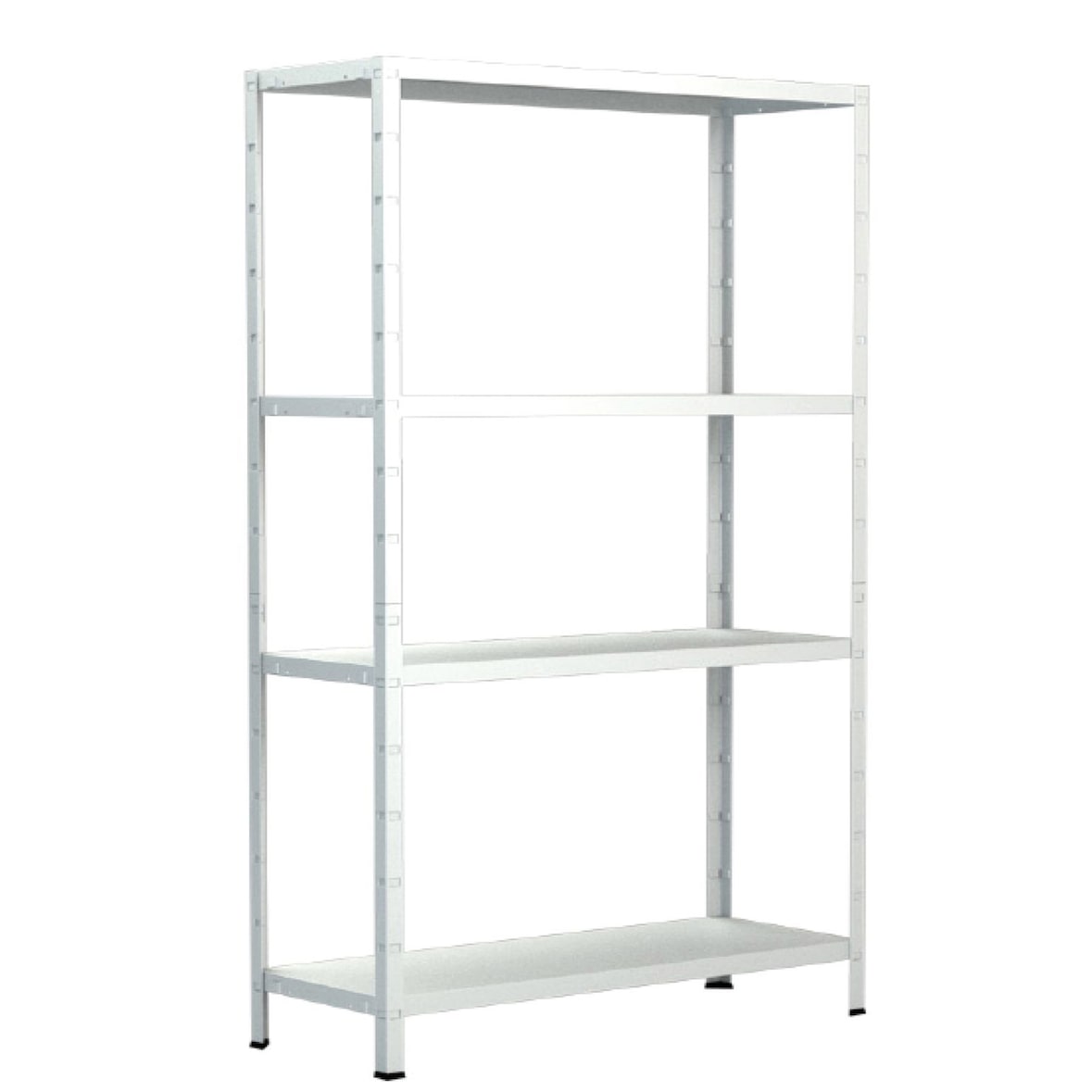 Etagère Métallique Emboîtable 4 tablettes 50 kg de charge par niveau 180 x 75 x 35 cm blanc