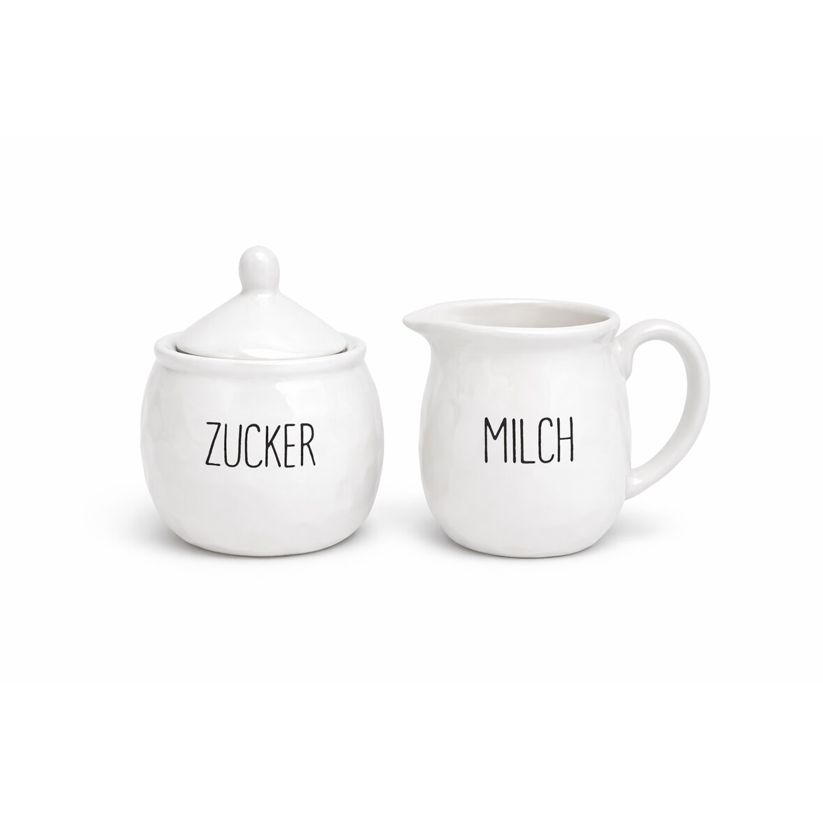 Keramik Milch- & Zucker Set – Weiß | Gastro Milchkanne & Zuckerdose | Für Hotel, Restaurant & Buffet