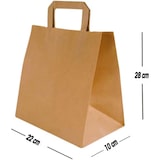 thumbnail of Papiertragetasche, Geschenktüten, Kraftpapiertragetasche 22+10x28 cm Braun- 250 Stück