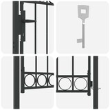 thumbnail of vidaXL Zauntor Grau 100 x 125 cm Pulverbeschichteter Stahl