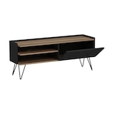 thumbnail of Helloshop26 - Meuble TV à porte 50 x 124 x 37 cm noir / effet bois 03_0007751