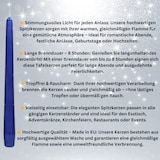 thumbnail of DeinPack 10 Spitzkerzen - Dunkelblau - Dekorative Haushaltkerzen - Brenndauer 8 Stunden
