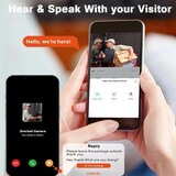 thumbnail of Interphone Vidéo HD Vision Nocturne WiFi Sans Fil Avec Application Tuya Blanc YONIS