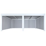 thumbnail of Alu Pergola HWC-L41 mit 6x Seitenwand, Lamellen-Pavillon, stabiles 8cm-Metall-Gestell 3x6m ~ weiß