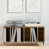 thumbnail of vidaXL Platenkast met plank artisanaal eikenkleurig 100 x 38 x 48 cm