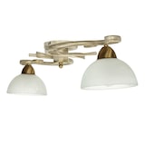 thumbnail of Licht-Erlebnisse Romantische Deckenlampe Weiß Gold Glas Metall Landhaus Deckenleuchte Wohnzimmer Küche AURORA, AD132-13-37