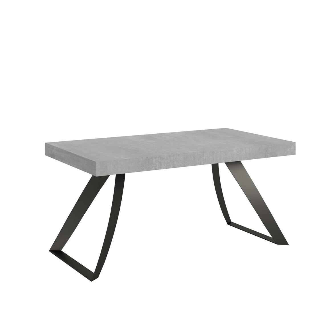 Itamoby Tavolo da Pranzo Proxy 90x160 Allungato 90x420 in Nobilitato e Ferro Cemento