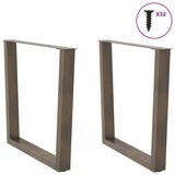 thumbnail of Helloshop26 - Set aus 2 modernisierten geometrischen Esstischbeinen 90 x 72 cm mit verstellbaren Gleitern aus naturbelassenem Stahl 02_0056941