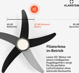thumbnail of Bolero 2-in-1-Deckenventilator 132cm Leuchte 55W Fernbedienung App-Steuerung 2 Laufrichtungen Schwarz 132