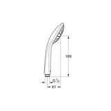 thumbnail of Douchette 1 jet - GROHE - Vitalio Joy 110 - EcoJoy - StarLight Chrome - Inner WaterGuide Grohe