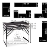 thumbnail of Multifunktionstisch, 3-teilig, Alu, 3 x 100 cm x 60 cm, Tapeziertisch, pro Tisch 4-fach höhenverstellbar, Raburg Olli