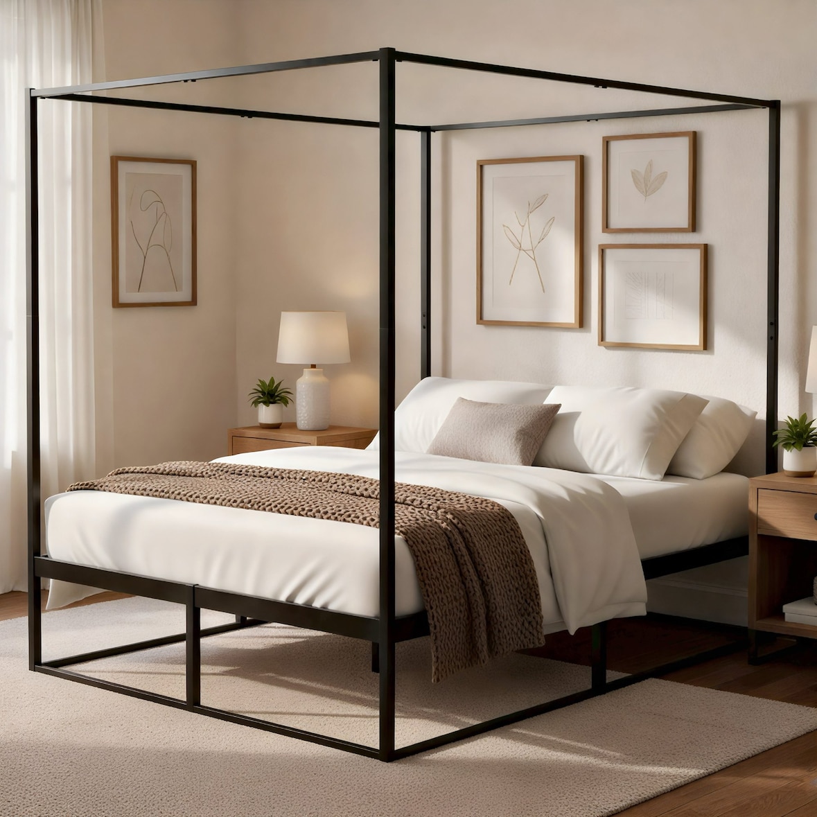 Cama con dosel Batoni 140 x 200 cm