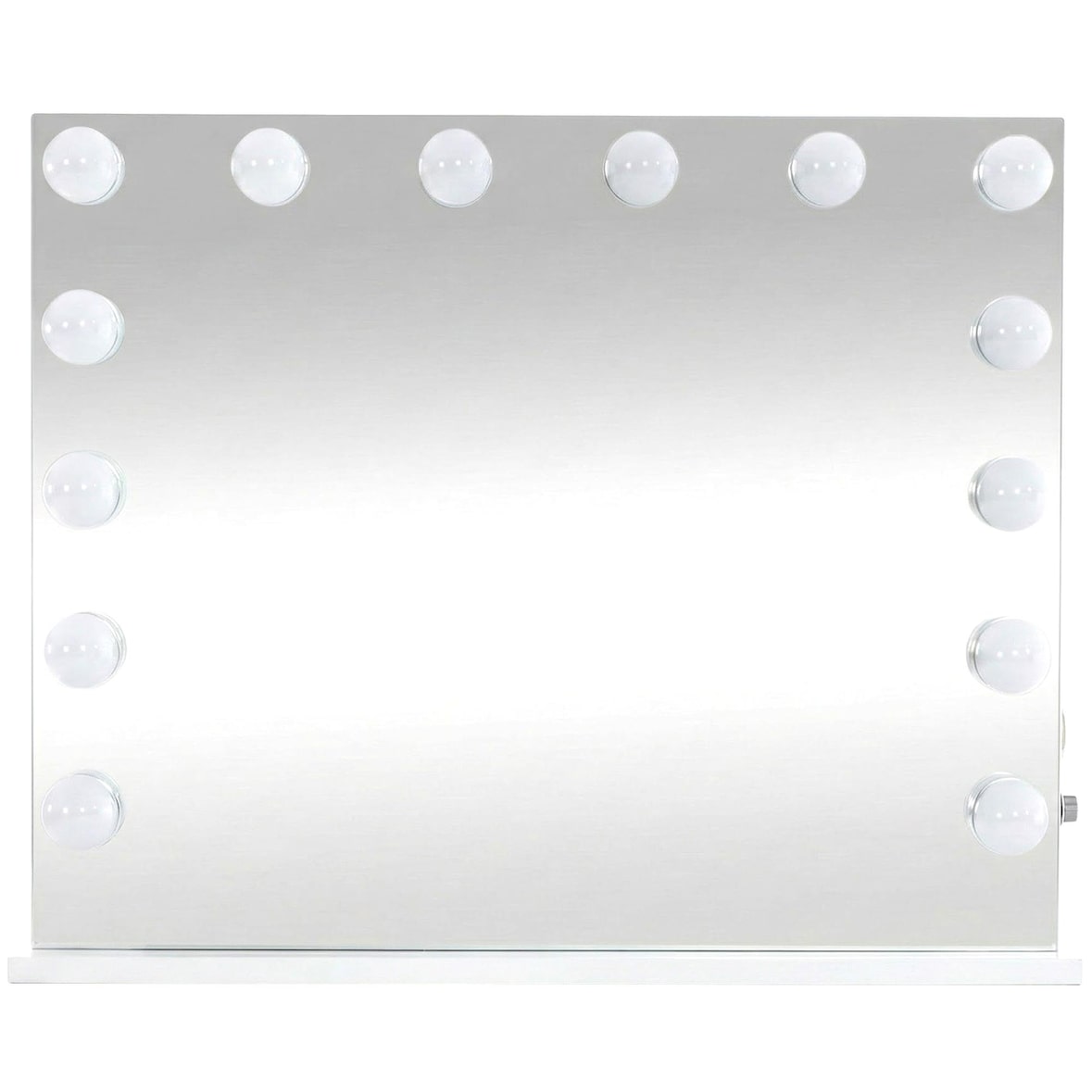 CLP Specchio per trucco con luci Palmdale Plastica HBT: 68x80x16 cm bianco