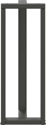 thumbnail of Helloshop26 - Set aus 2 verstellbaren T-förmigen Bartischbeinen 40 x 35 x 110 cm modernes Design anthrazitfarbener Stahl 02_0057359