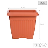 thumbnail of Prosperplast - TERRA Bloempot 25,2L - 37x37x30cm in Terracotta kleur