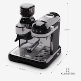 thumbnail of Bella Café Espressomaschine inkl. Mahlwerk 1550W 20 bar 1,4 l Schwarz
