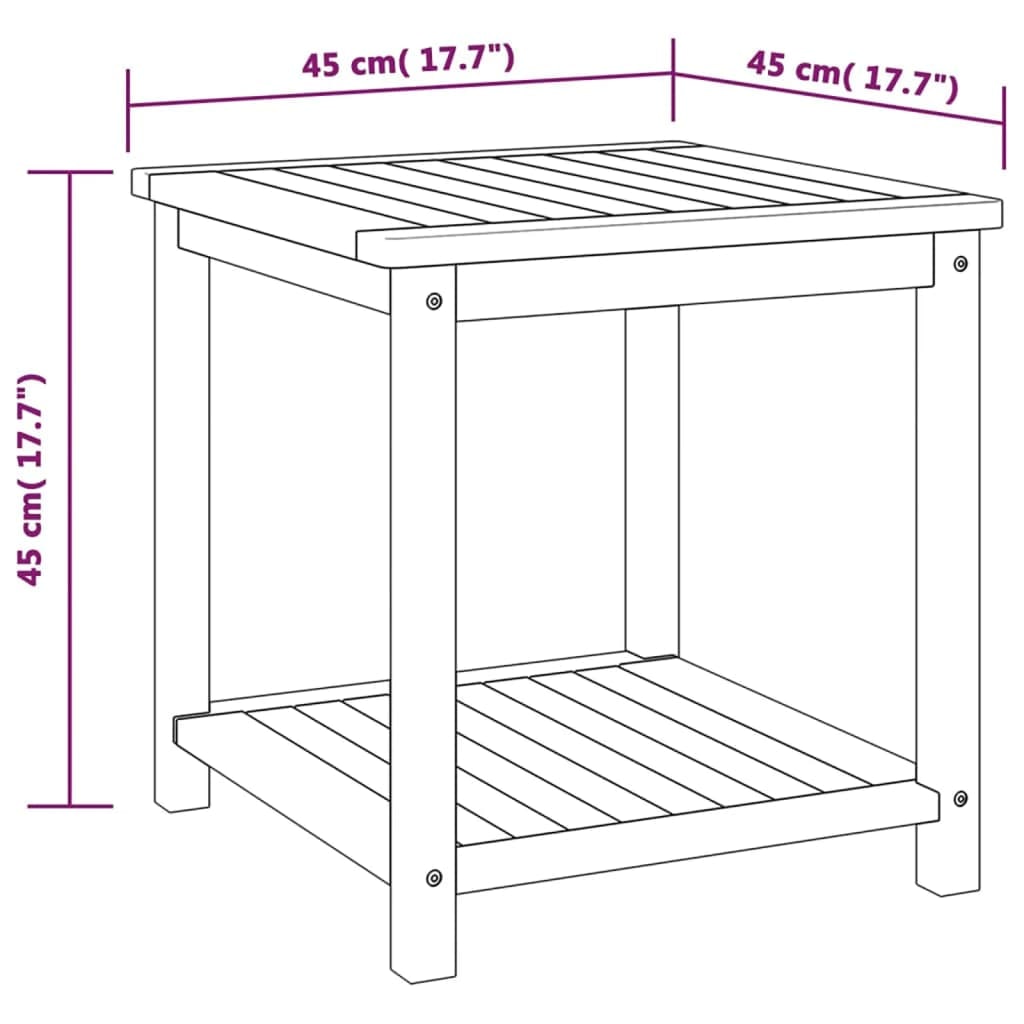Table d'appoint Bois d'acacia massif 45x45x45 cm Modèle Orion Master Élite
