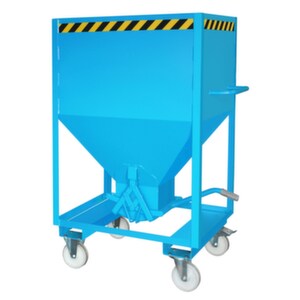 Silowagen, HxLxB 1680x1115x780mm, 600l, Tragl. 1350kg, Rollen und Einfahrtaschen