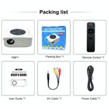 thumbnail of Mini Videoprojecteur 1080P LED WiFi Avec YouTube Et Miroir D'écran Noir YONIS